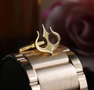 Truyền cảm hứng cho thép không gỉ trang sức cá nhân trishul & Om Khuy măng sét cá nhân Tên Khuy măng sét tùy chỉnh Mens trang sức tùy chỉnh - Product Image 2