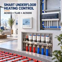 Système de contrôle intelligent pour chauffage par le sol hydronique AC603 TL48 AC9200 AC220V Chaudière à eau résidentielle