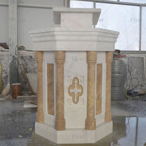 Đá Cẩm Thạch Trắng phông chữ baptismal thiết kế mới cổ đá Công Giáo nước thánh phông chữ - Product Image 6