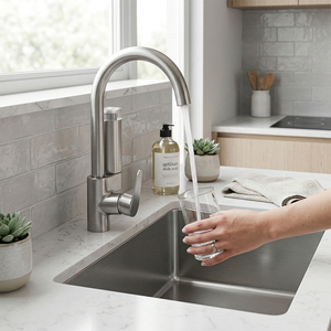 Grifo de Cocina <span class=keywords><strong>con</strong></span> Filtro de Fibra de Carbono, Grifo Purificador de <span class=keywords><strong>Agua</strong></span> 2 en 1 de <span class=keywords><strong>Acero</strong></span> <span class=keywords><strong>Inoxidable</strong></span> 304 Cepillado para <span class=keywords><strong>Agua</strong></span> Limpia y sin Olores - Product Image 6