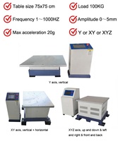 1000HZ Kleiner 75x75cm 100KG Tragfähigkeit Niederfrequenz Elektrischer Vibrationstisch für Laboratorien