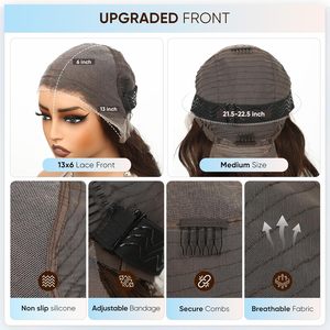 ผมเด็กที่ถอนขนมาแล้ว สีน้ำตาลช็อกโกแลต แบบใส สำหรับวิกผมลูกไม้ด้านหน้า 13x6 HD ลอนธรรมชาติ ผมแท้ Remy Virgin - Product Image 6