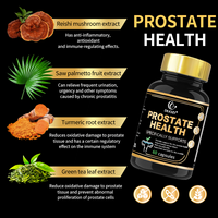 Complément Herbal Puissant pour la Prostate, Extrait de Palmier Nain avec Champignon Reishi et Curcuma, pour le Soutien Urinaire et la Santé Masculine