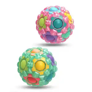 squeeze massage spin rainbow ball magic cube fidget toy novelty luminous pressure decompression magic ball toy