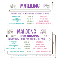 Lot de 4 lecteurs de lignes de Mahjong américain en acrylique, transparents comme du cristal, professionnels, pour le poker, cadeaux pour femmes, coffret cadeau