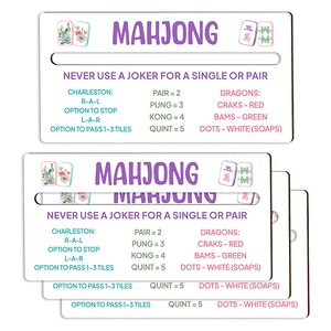 Paquete de 4 Lectores de Líneas de Mahjong Americano de Acrílico, Reglas Claras y Visibles, Buscador de Líneas Profesional, Regalos de Mahjong y Póker para Mujeres, Caja de Regalo - Product Image 1
