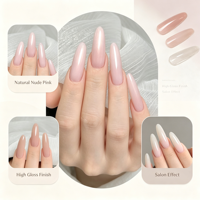 Gel dur sculptant rose clair de qualité salon, marque privée et OEM/ODM, pour la construction d'apex et la réparation des ongles, commande en gros