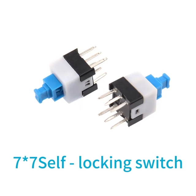 7*7mm/8*8mm 6 Feet Brass Electronic Self-Locking Momentary Tact Switch Level 1NO1NC Combination 250V Max. Voltage 1A Max.