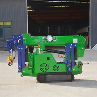 Mini-grue araignée sur chenilles avec stabilisateurs télescopiques hydrauliques, nouvelle mini-grue de levage pour moteur de voiture