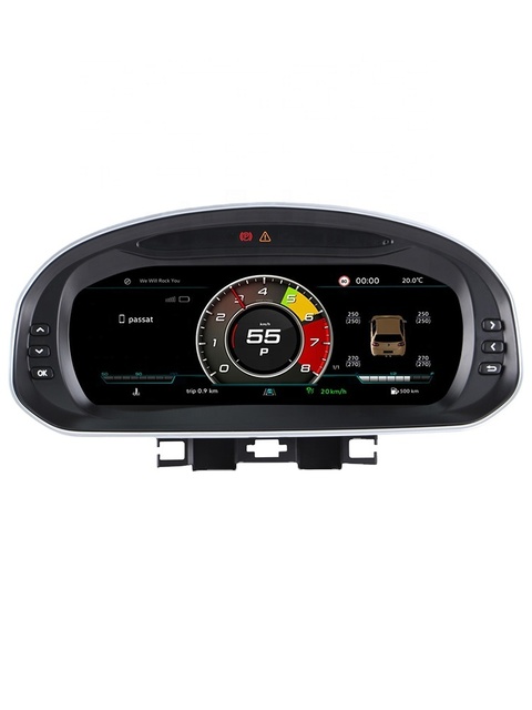 10.25" Linux Digital Instrument Cluster for VW Jetta 2013-2019 Full LCD Display Metric Unit Support Non-Destructive Plug&Play