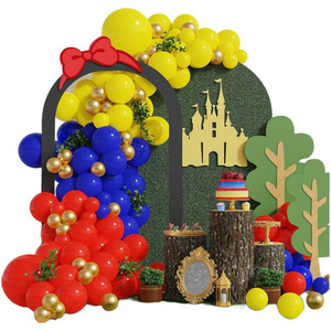 Guirlande de ballons sur le thème de la princesse <span class=keywords><strong>Blanche</strong></span>-<span class=keywords><strong>Neige</strong></span> rouge, jaune et bleue, 139 pièces, décorations d'<span class=keywords><strong>anniversaire</strong></span> pour filles, vente en gros - Product Image 1