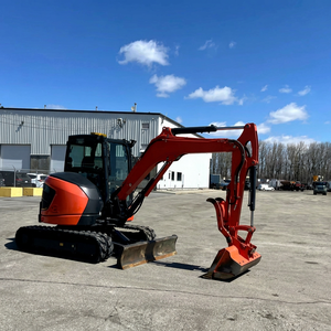Mini-excavatrice sur chenilles d'occasion U55-5, 5,5 tonnes, d'origine japonaise, kx155 kx165, d'occasion, faible nombre d'heures de fonctionnement, bon état - Product Image 1