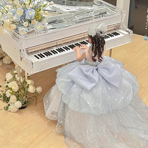 Ak robe de mariée princesse haut de gamme pour filles avec grande <span class=keywords><strong>queue</strong></span> fille scène Performance spectacle hôte <span class=keywords><strong>Piano</strong></span> Performance robe - Product Image 6