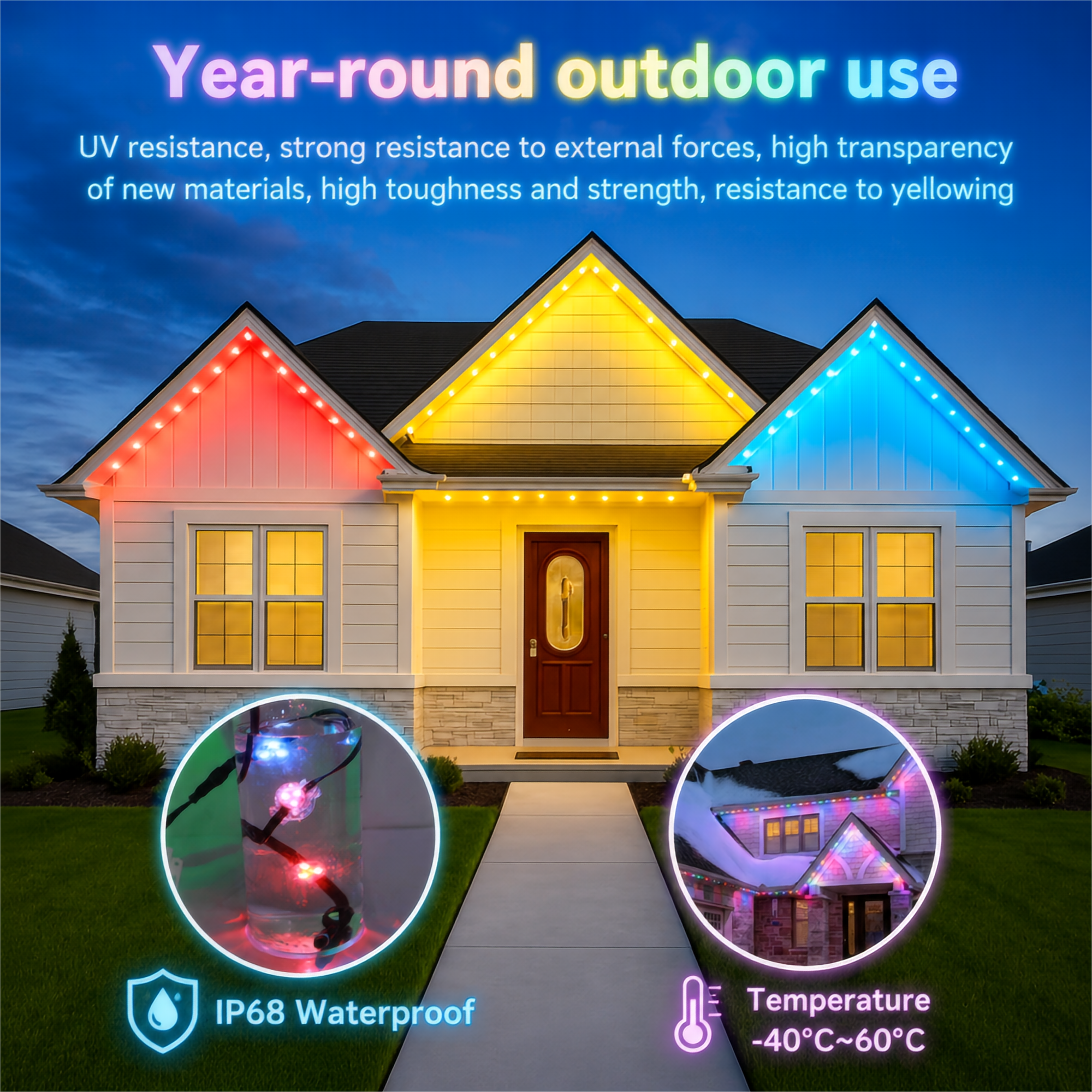 Waterproof LED Pixel Light DC24V IP68 RGBW Outdoor Point Light Smart App Control for Building Facade Decoration Display
