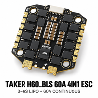 Contrôleur de vitesse brushless 60A 4-en-1 ESC GEPRC TAKER H60 BLS 3-6S LiPo 65A Burst DShot150 300 600 30.5x30.5mm 14.9g