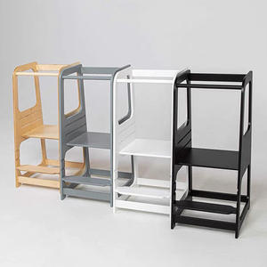 Torre de Aprendizaje Montessori de Madera con Pizarra para Niños, Taburete de Cocina y <span class=keywords><strong>Silla</strong></span> de Seguridad para Estar de Pie - Product Image 4