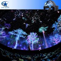 Tente de projection vidéo gonflable portable avec conception 3D gratuite, dôme de planétarium mobile extérieur de 6 mètres, impression numérique, ventilateur intégré