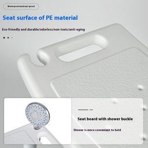 High Quality Comfortable Anti-Slip Aluminum <strong>Shower</strong> <strong>Chair</strong> for Elderly Modern Design DIN Standard Bath Stool for Bathroom - Product Image 3