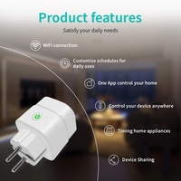 GL-PL-001W Gledopto Tuya Prise intelligente WiFi EU avec compteur de puissance 200~240V 10A Interrupteur d'éclairage Alexa Contrôle par application
