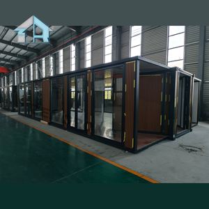 Mobil-home extensible anti-corrosion et résistant aux intempéries pour camping côtier, espace <span class=keywords><strong>de</strong></span> <span class=keywords><strong>repos</strong></span> en bord <span class=keywords><strong>de</strong></span> mer et <span class=keywords><strong>maison</strong></span> temporaire au bord <span class=keywords><strong>de</strong></span> l'eau - Product Image 1