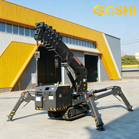Grue araignée de 3 tonnes - Certifiée CE, hauteur maximale de 10,8 m, stabilisateurs hydrauliques et levage de précision
