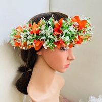 8 couleurs de serre-têtes et colliers de fleurs artificielles de Plumeria, accessoires capillaires floraux pour la danse, les mariages, les remises de diplômes, les événements en plein air, vente en gros
