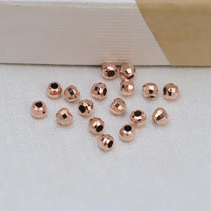 S925 <b>Silver</b> DIY Jewelry Accessories Multi-sided 3mm Laser <b>Beads</b> Small Gold <b>Beads</b> Fancy Shape Plated Jewelry Caps Spacers 1569 - Product Image 4