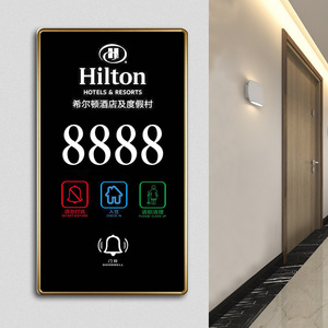 ป้ายเลขห้องพักโรงแรมแบบกำหนดเอง DSYMBOL รุ่นใหม่ ปี 2025 ป้ายห้ามรบกวน/ทำความสะอาด ป้ายเลขห้องพักอัจฉริยะพร้อมกริ่งประตู - Product Image 5