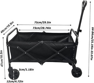 <span class=keywords><strong>Chariot</strong></span> utilitaire pliable robuste <span class=keywords><strong>de</strong></span> 330 lb avec roues, <span class=keywords><strong>chariot</strong></span> portable pour le camping, la plage, les courses et les courses d'épicerie - Product Image 3