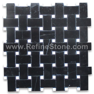 Panier en marbre blanc moderne RF Mosaïque tissée Dosseret RF Carrara Style pour murs intérieurs <span class=keywords><strong>Parquet</strong></span> Design Solution graphique - Product Image 3