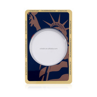 Carte de présentation pour la conservation de pièces de monnaie patriotiques américaines de 1776, Statue de la Liberté