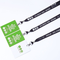Lanière personnalisée en polyester de haute qualité avec logo, impression par sublimation recto-verso pour cartes d'identité et badges nominatifs