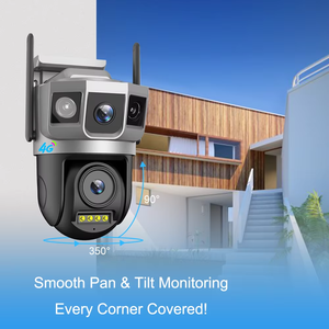 V380 Pro <b>Camera</b> Outdoor Dual Lens Wireless PTZ Waterproof Security <b>CCTV</b> With Three Screen Wifi Security Network Cameras - Product Image 3