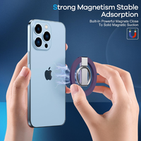 Support magnétique ultra-mince de conception givrée sangle de téléphone pliable avec la poignée d'anneau pour des téléphones portables