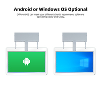 Pantalla Digital de Doble Cara con Panel de Vidrio de 43 Pulgadas para Interiores, Señalización Digital Delgada, Pantalla LCD Inteligente Portátil para Publicidad, Sistema Operativo Android