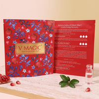 ZHONGBAO Sachet d'emballage cosmétique imprimé sur mesure à trois soudures latérales avec encoche de déchirement facile pour masque facial