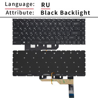 Teclado de ordenador portátil ruso para MSI GE66 GP66 Raider MS-1541 GS66 Stealth MS-16V1 MS-16V2 MS-16V3 MS-14C1 MS-14C2 retroiluminación RGB
