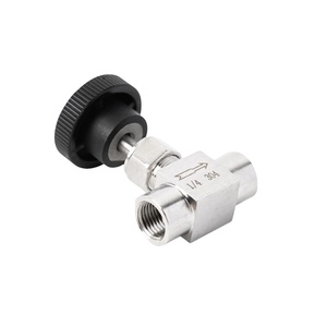 Vanne de régulation de débit manuelle réglable, diamètre extérieur du tube 1/8\", 1/4\", 3/8\", 1/2\", 3/4\", vanne à aiguille, filetage interne, eau, gaz, huile, acier inoxydable - Product Image 3
