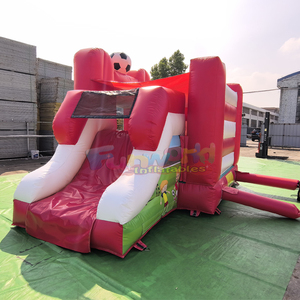 Outdoor kids <b>bounce</b> house commercial chateau gonflable inflatable soccer bouncy <b>castle</b> with slide - Product Image 4