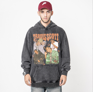 Felpa con Cappuccio Vintage Invernale Unisex (<span class=keywords><strong>Astroworld</strong></span>/Birds Eye View) Stile Hip Hop Streetwear Ecologica Antivento Vestibilità Ampia - Product Image 6