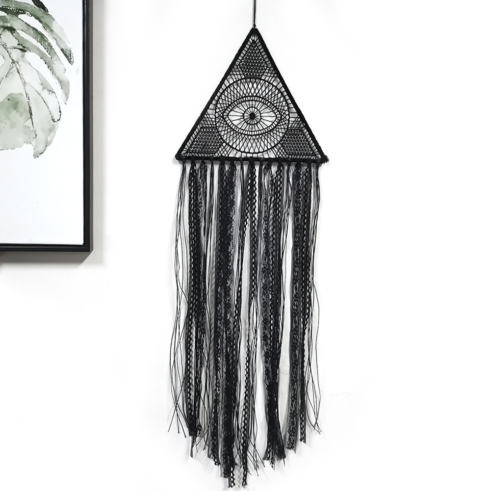 New Arrival Ornaments Tassels Dreamcatchers Handmade Black Macrame Evil Eye Dream Catcher