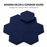 Tuiles insonorisantes hexagonales compactes CHIHENG pour le traitement acoustique des coins de petits studios à domicile, bouclier d'isolation sonore pour bureau