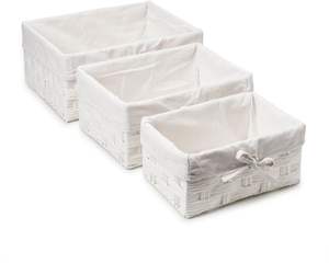 ตะกร้าเชือกทำด้วยมือ3ชิ้นกล่องเก็บชุดกล่องเก็บของสี่เหลี่ยมสำหรับเด็กของขวัญตกแต่งตู้เสื้อผ้าของเด็กทารก - Product Image 6