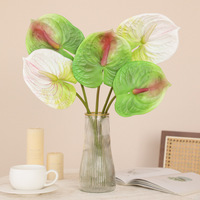 Anthuriens artificiels de haute qualité, grande taille, imprimés en 3D, toucher réel, décoration pour la maison, Noël, Saint-Valentin