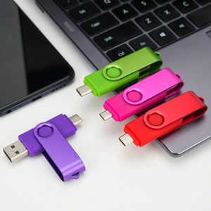 Chiavetta USB 3.2 Type-C OTG Girevole con Logo Personalizzato, 2.0 3.0 4g 8g 16g <span class=keywords><strong>32g</strong></span> 64gb 128gb, in Metallo, Nuova - Product Image 2