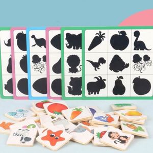 Jeu d'images pour enfants : Dinosaures, fruits, animaux – Puzzle de reconnaissance et de tri Montessori, jouets d'association d'ombres - Product Image 4