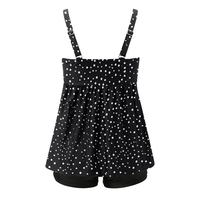 Maillot de bain une pièce Honara Aqua Eve Plus Tankini pour femme, col en V, effet ventre plat, cordon de serrage, motif pois noirs, 18 % élasthanne/polyester