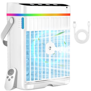 Ventilateur de climatisation intelligent en plastique pour la maison, portable, 3 vitesses, faible bruit (36-45 dB), économe en énergie, télécommande, minuterie, petit format - Product Image 4