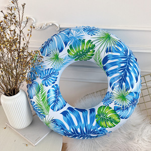 Flotador Inflable para Piscina con Diseño de Hojas, PVC de 0.18mm, Unisex para Adultos, Portátil, con Asa Opcional - Product Image 3