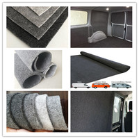 Tapis en feutre polyester auto-adhésif noir à aiguilletage |   Boîte à haut-parleurs insonorisée pour l'intérieur automobile |   Coupes personnalisées |   Échantillon gratuit